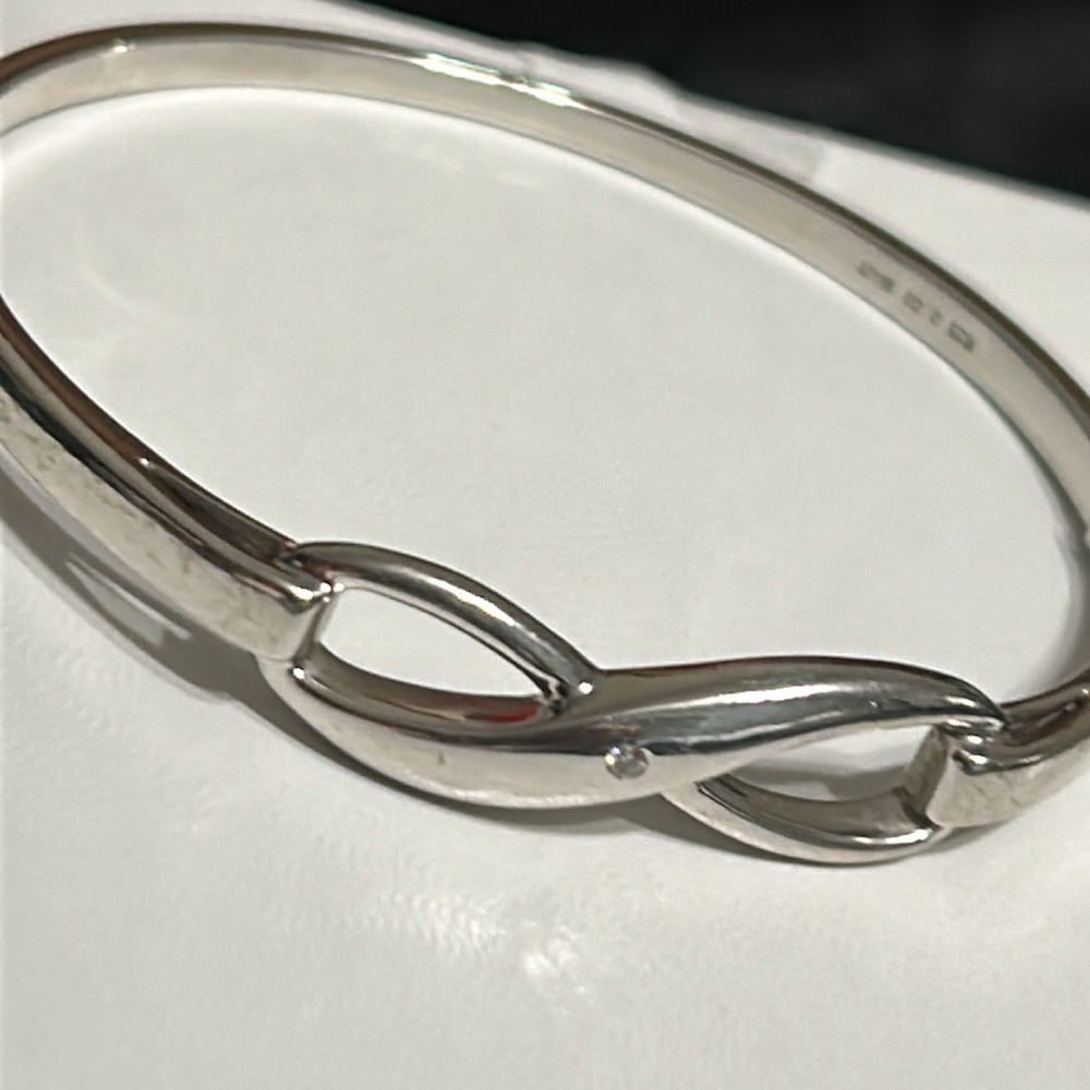Sterling Silver Infinity Bangle Bracelet - image 4